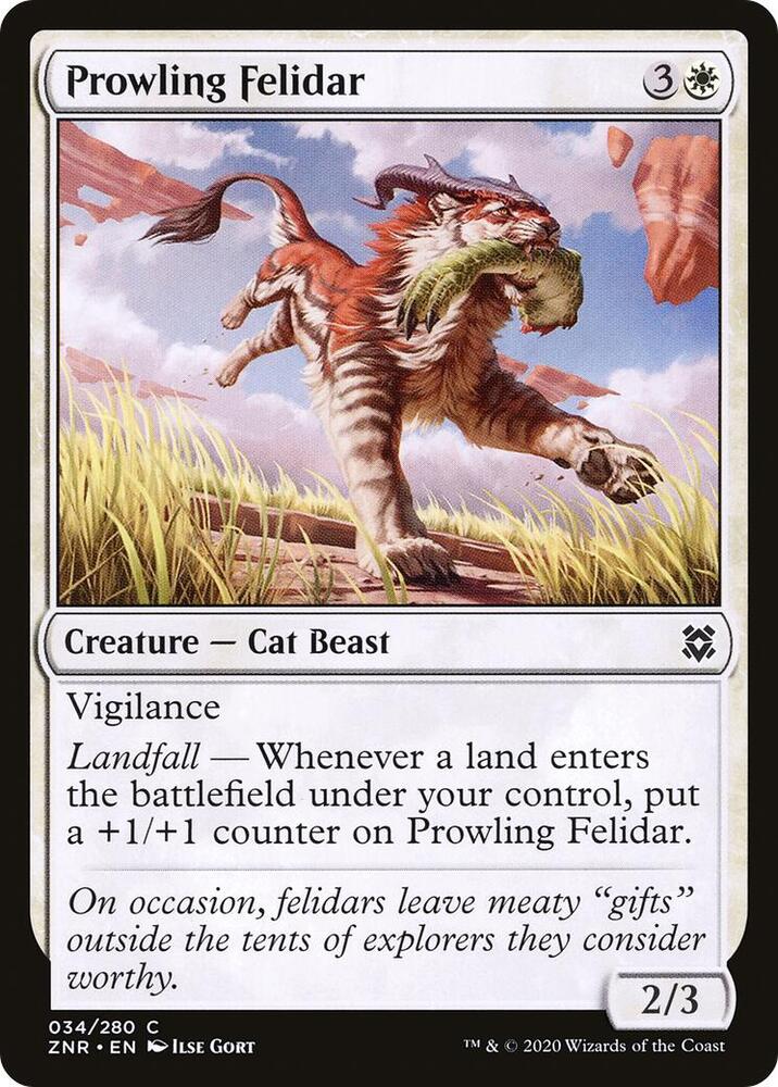 Prowling Felidar Zendikar Rising Magic The Gathering TCGplayer Com 221893 In 1000x1000