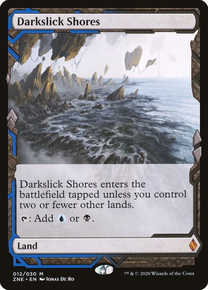 Darkslick Shores 闇滑りの岸 初版foil NM 2枚セット Darkslick Shores - Zendikar Rising Expeditions - Magic: The