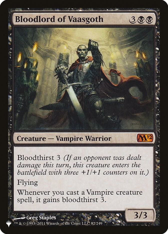 Bloodlord of Vaasgoth #M12-82 — The List