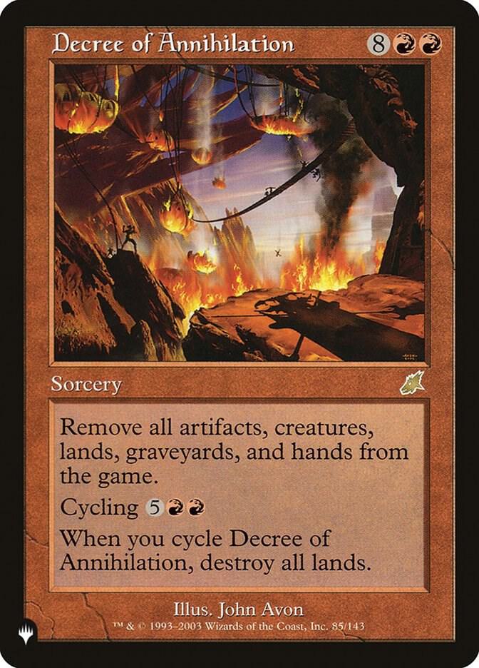 Decree of Annihilation #SCG-85 — The List