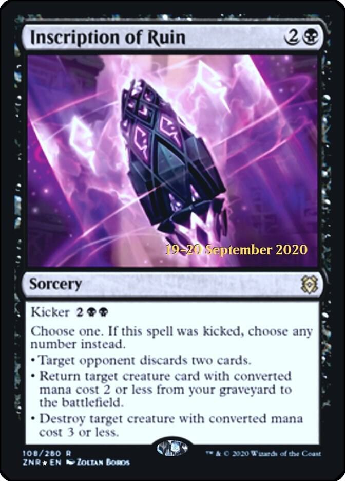 Inscription of Ruin #108s — Zendikar Rising Promos
