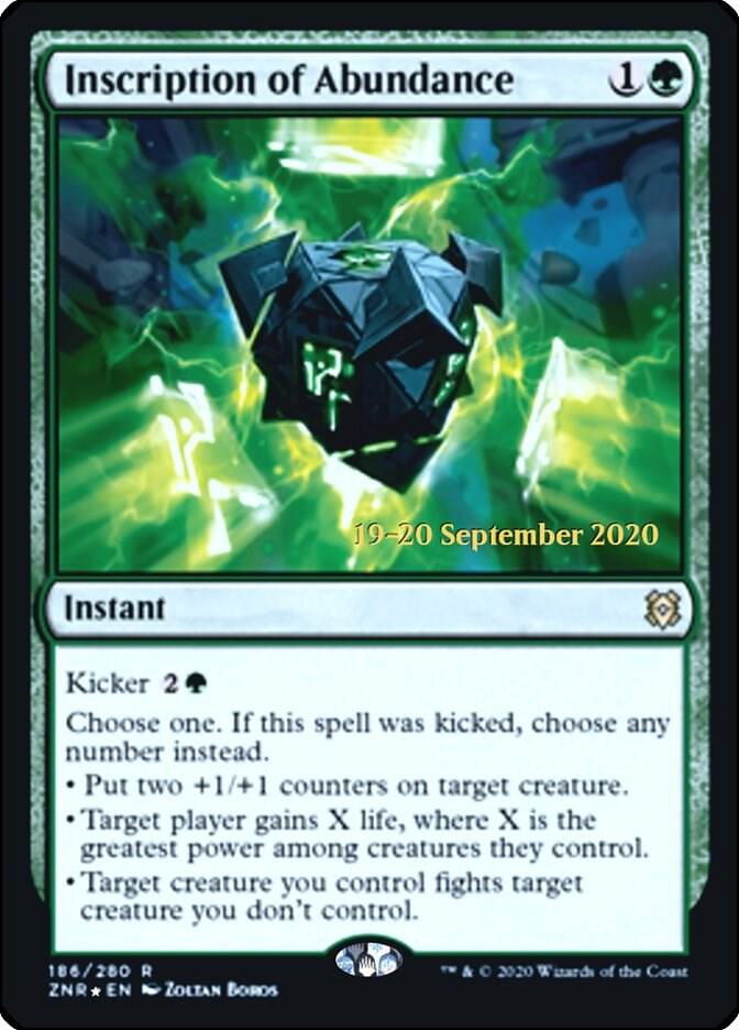 Inscription of Abundance #186s — Zendikar Rising Promos