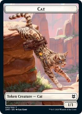 Cat // Copy Double-Sided Token - Zendikar Rising - Magic: The