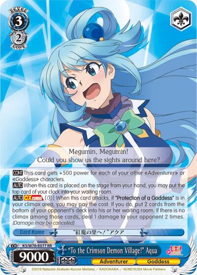 "To the Crimson Demon Village!" Aqua