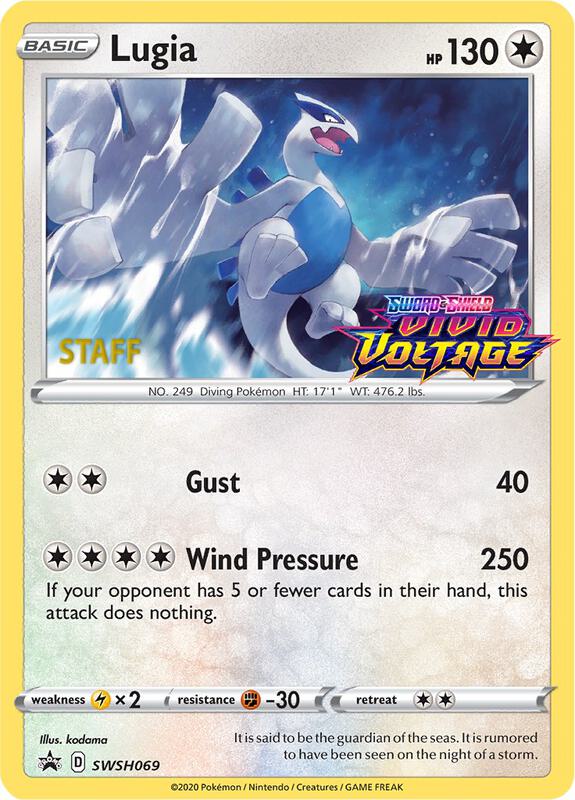 Lugia - SWSH069 (Prerelease) [Staff] SWSH069 from SWSH: Sword & Shield Promo Cards