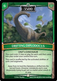 Drifting Diplodocus