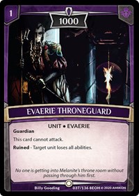 Evaerie Throneguard - Argent Saga Echoes of Hokken trading card