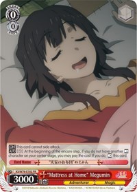 "Mattress at Home" Megumin - Weiss Schwarz KonoSuba The Movie: Legend of Crimson trading card