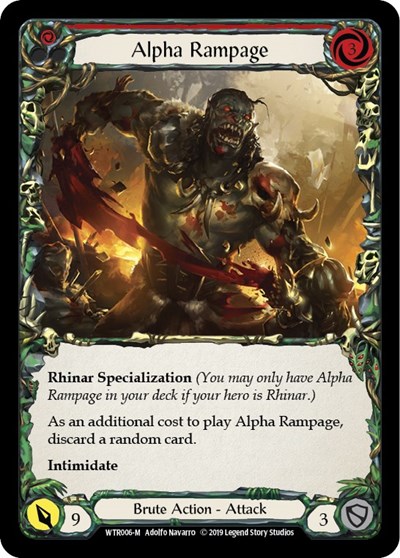Alpha Rampage Welcome to Rathe card price