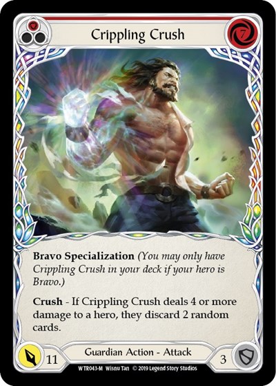 Crippling Crush — 1st Edition Rainbow Foil Welcome to Rathe Majestic Flesh and Blood card — value and price