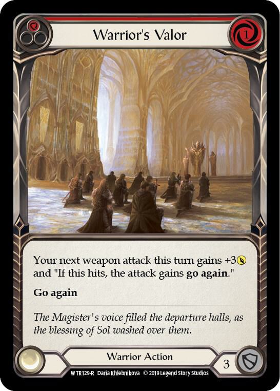 Warrior's Valor (Red) - Welcome to Rathe - Flesh and Blood TCG