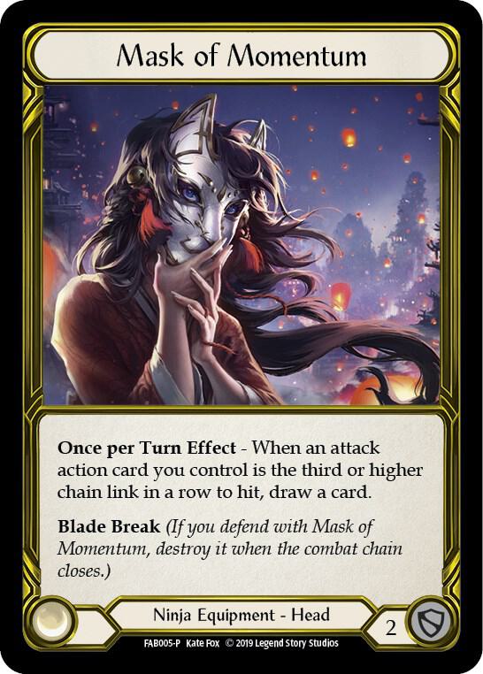 Mask of Momentum (Golden) - FAB005 - Flesh and Blood: Promo Cards