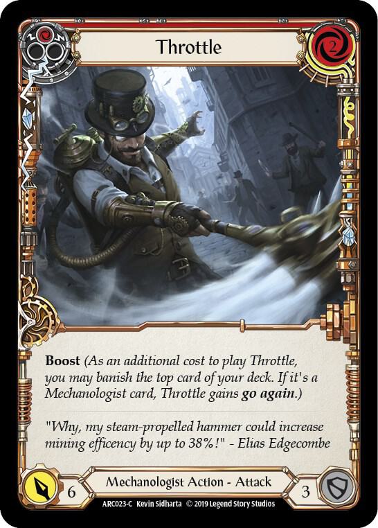 Throttle (Red) - Arcane Rising - Flesh and Blood TCG - TCGplayer.com