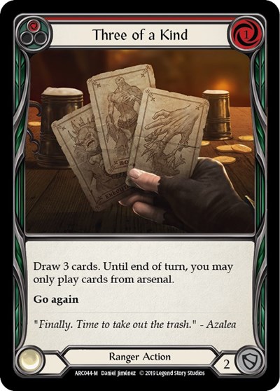 Three of a Kind card