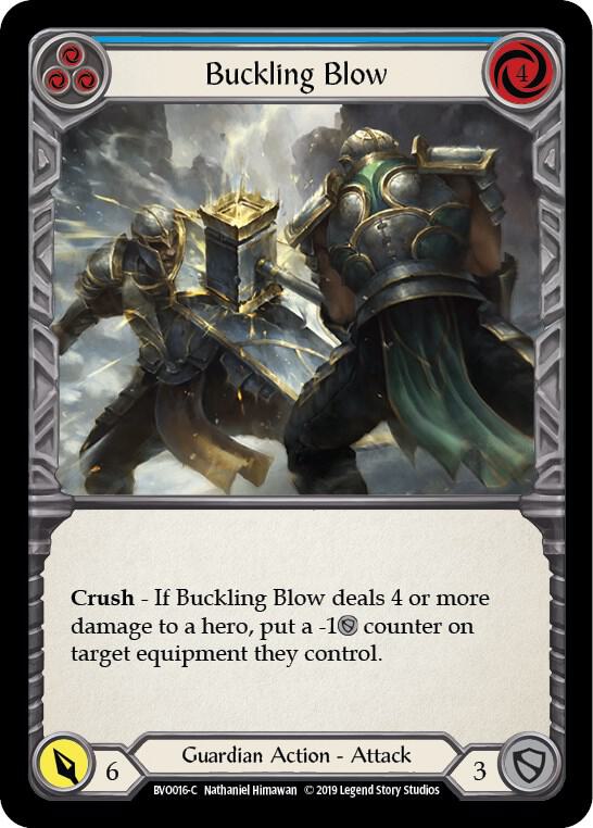 Buckling Blow (Blue) - Hero Deck: Bravo - Flesh and Blood TCG