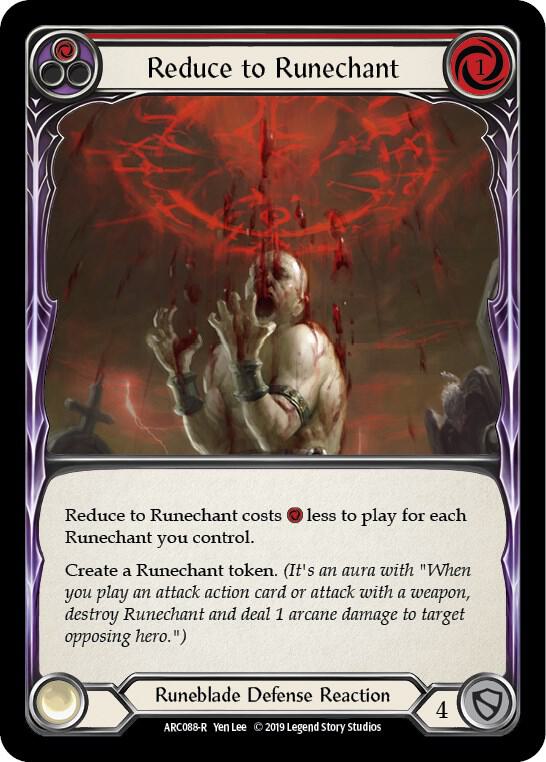 Reduce to Runechant (Red) - Arcane Rising - Flesh and Blood TCG