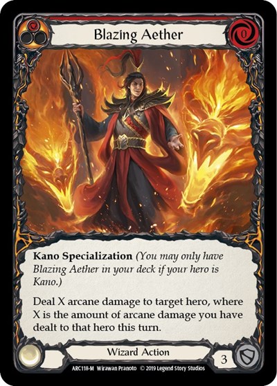 Blazing Aether Arcane Rising card price