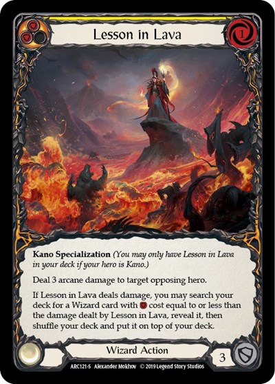 Lesson in Lava Arcane Rising card price