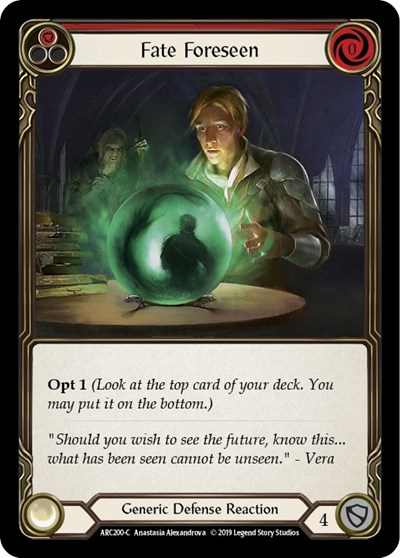 Fate Foreseen (Red) Arcane Rising card price