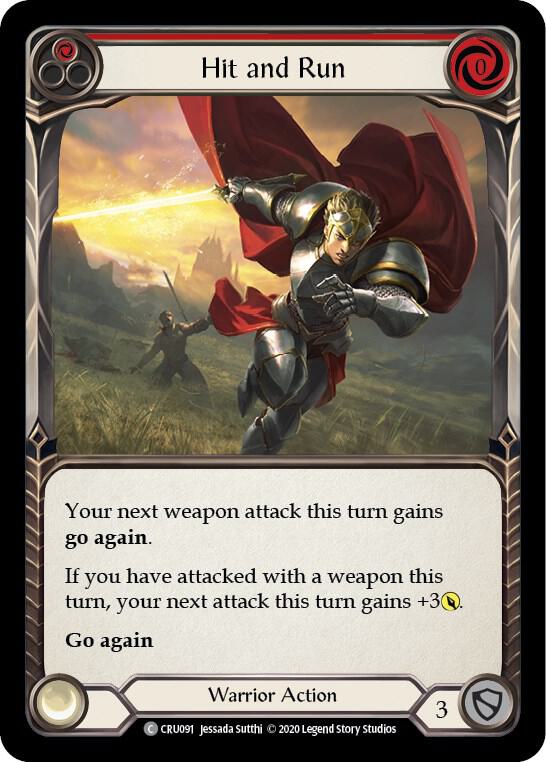 Hit and Run (Red) - Crucible of War - Flesh and Blood TCG Hit and Run (Red) - Crucible of War - Flesh and Blood TCG