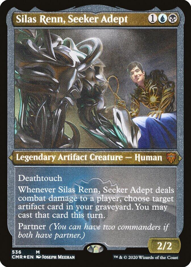 Silas Renn, Seeker Adept (Foil Etched) Commander Legends Magic The