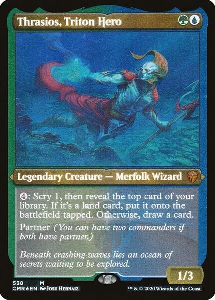 MTG　foil英語　signed サインド　トリトンの英雄、トラシオス ミントモール / MINT GAMES MTG(東日本橋) / 【SPG】【JPN