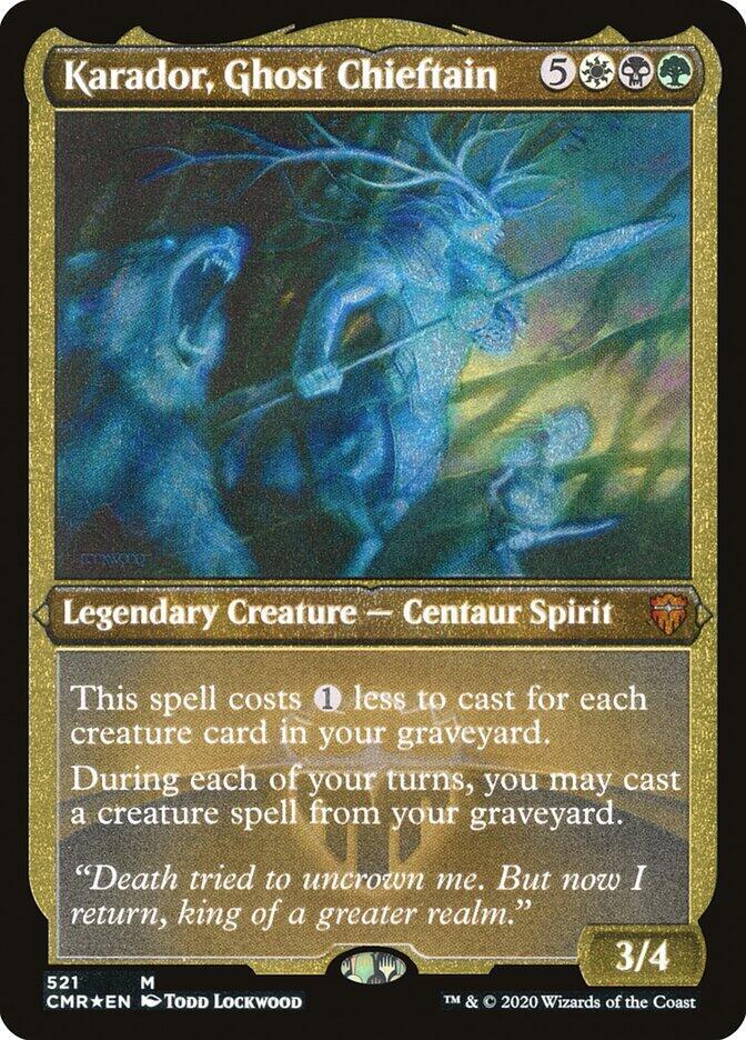 Karador, Ghost Chieftain (Foil Etched) 521 card