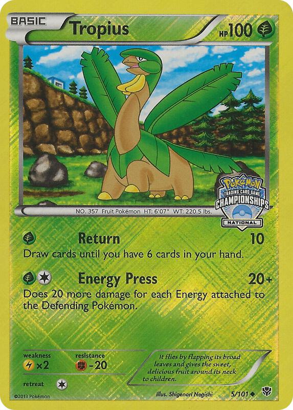Tropius - 5/101 (National Championships) 005/101 from League & Championship Cards
