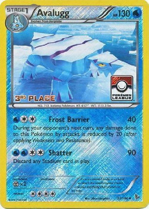 Avalugg - 31/106 (Pokemon League) [3rd Place] 031/106 from League & Championship Cards