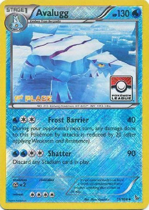Avalugg - 31/106 (Pokemon League) [1st Place] 031/106 from League & Championship Cards