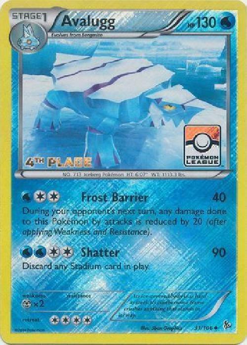 Avalugg - 31/106 (Pokemon League) [4th Place] 031/106 from League & Championship Cards