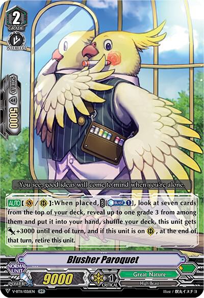Blusher Paroquet - V-BT11: Storm of the Blue Cavalry - Cardfight