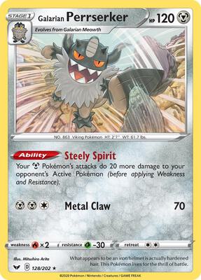 Galarian Perrserker 128/202 (SWSH Base Set)