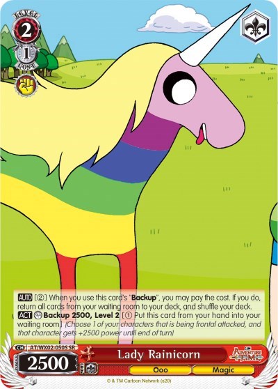 Lady Rainicorn (SR) Adventure Time Super Rare Weiss Schwarz card — value and price