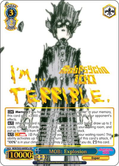MOB: Explosion (A) (SEC) - Mob Psycho 100 - Weiss Schwarz