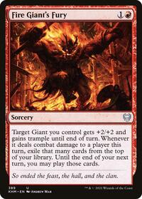 Fire Giant's Fury - Kaldheim - Magic: The Gathering card
