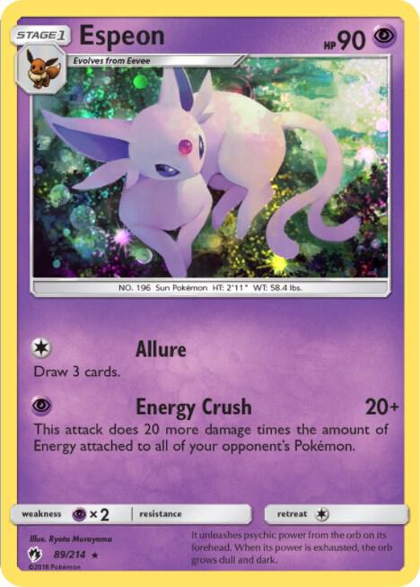 Espeon - 89/214 (Cosmos Holo) 089/214 from Blister Exclusives