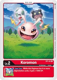 Koromon - Starter Deck 01: Gaia Red - Digimon card