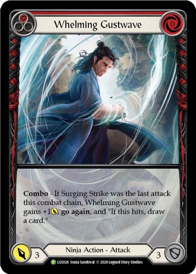 Whelming Gustwave (Red) - LGS026 Flesh and Blood: Promo Cards Promo Flesh and Blood card — value and price