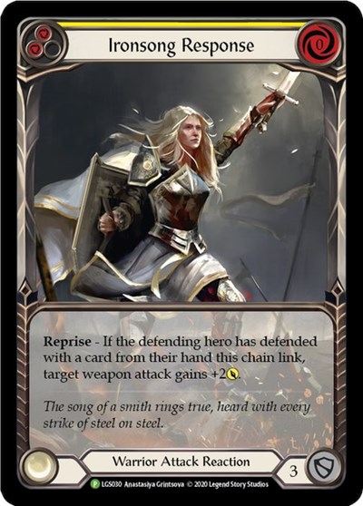 Ironsong Response (Yellow) - LGS030 Flesh and Blood: Promo Cards card price