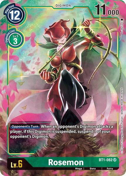Rosemon Alternate Art digimon card