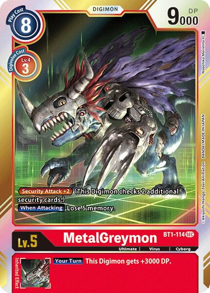 MetalGreymon (Secret Rare) - Release Special Booster 1.0 - Digimon