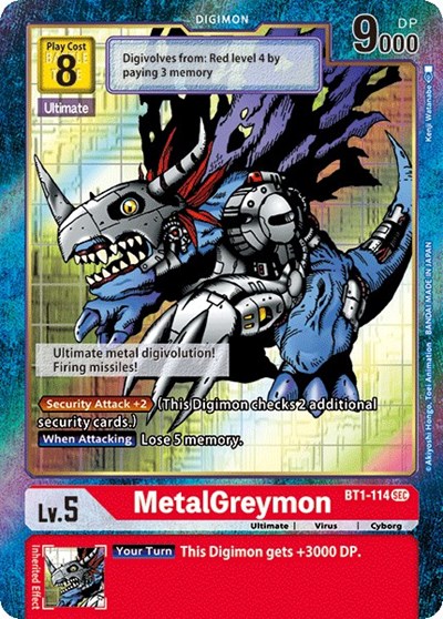 MetalGreymon (Secret Rare) (Alternate Art) Release Special Booster 1.0 card price
