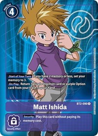 Matt Ishida - BT2-090 (Box Topper) - Release Special Booster 1.0 - Digimon card