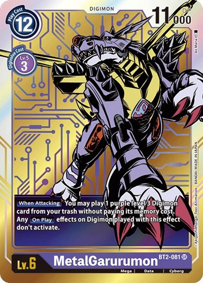 MetalGarurumon - BT2-081 (Alternate Art) Release Special Booster 1.0 card price