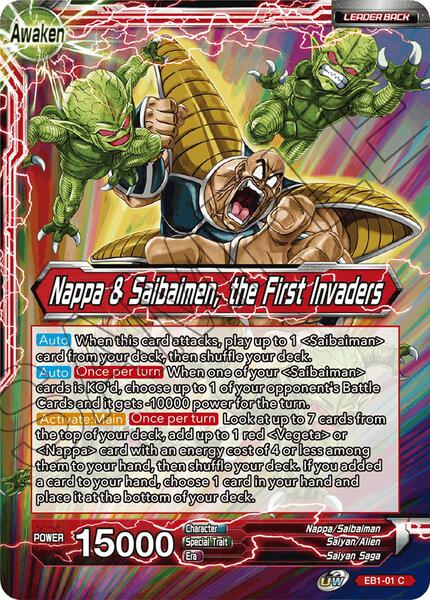 Nappa // Nappa & Saibaimen, the First Invaders - Battle Evolution Booster - Dragon  Ball Super: Masters - TCGplayer.com