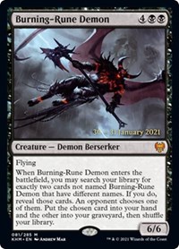 Burning-Rune Demon - Prerelease Cards - Magic: The Gathering card