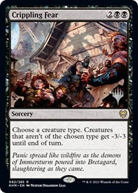 Crippling Fear - Promo Pack: Kaldheim - Magic: The Gathering card