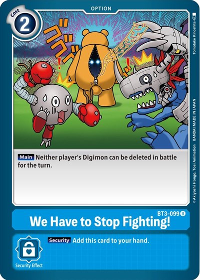 We Have to Stop Fighting