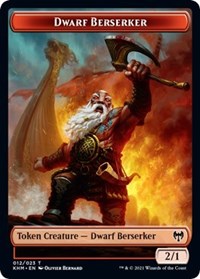 Dwarf Berserker // Emblem - Tyvar Kell Double-Sided Token - Kaldheim - Magic: The Gathering card